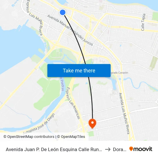 Avenida Juan P. De León Esquina Calle Runcabado to Dorado map
