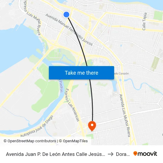 Avenida Juan P. De León Antes Calle Jesús Tilzo to Dorado map