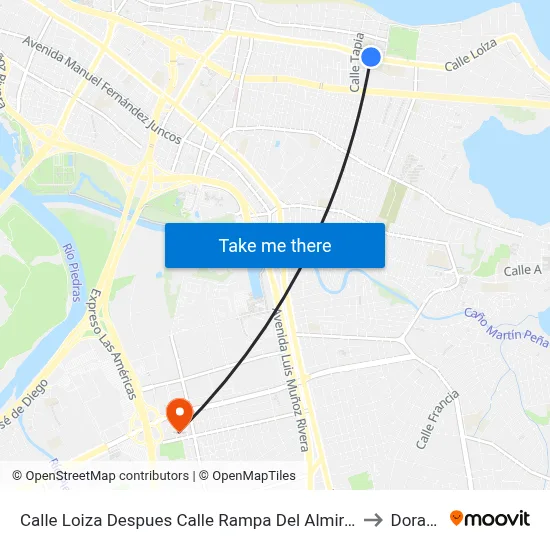 Calle Loiza Despues Calle Rampa Del Almirante to Dorado map