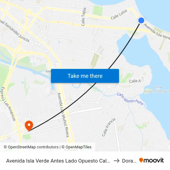 Avenida Isla Verde Antes Lado Opuesto Calle Jupiter to Dorado map