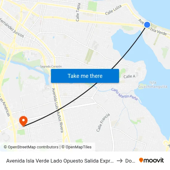 Avenida Isla Verde Lado Opuesto Salida Expreso Baldorioty De Castro to Dorado map