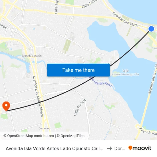 Avenida Isla Verde Antes Lado Opuesto Calle Rodriguez Ema to Dorado map