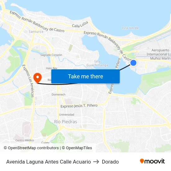 Avenida Laguna Antes Calle Acuario to Dorado map