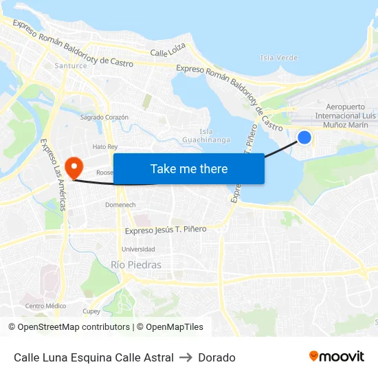 Calle Luna Esquina Calle Astral to Dorado map