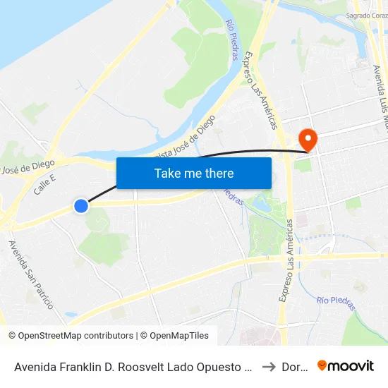 Avenida Franklin D. Roosvelt Lado Opuesto Calle Matadero to Dorado map