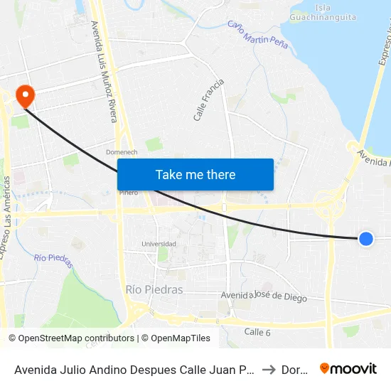 Avenida Julio Andino Despues Calle Juan Peña Reyes to Dorado map