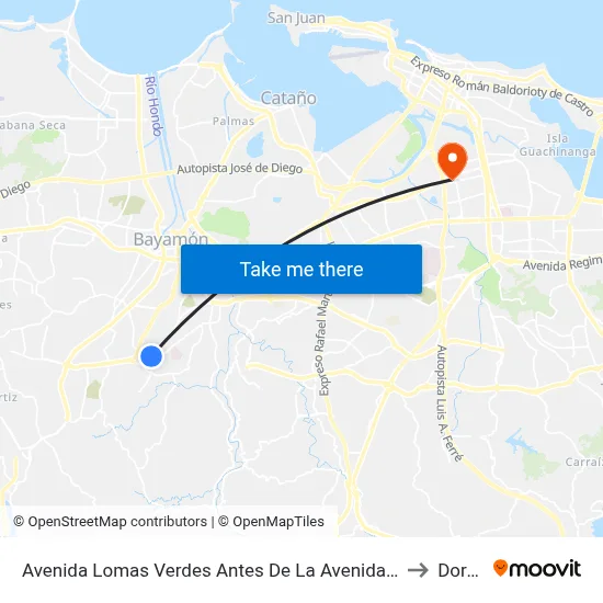 Avenida Lomas Verdes Antes De La Avenida Santa Juanita to Dorado map