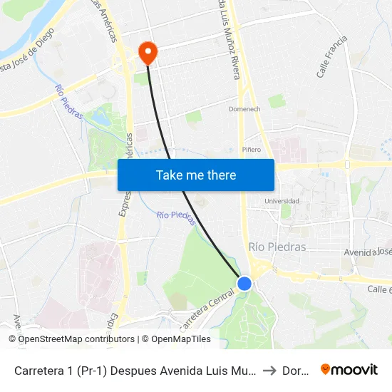 Carretera 1 (Pr-1) Despues Avenida Luis Muñoz Rivera to Dorado map