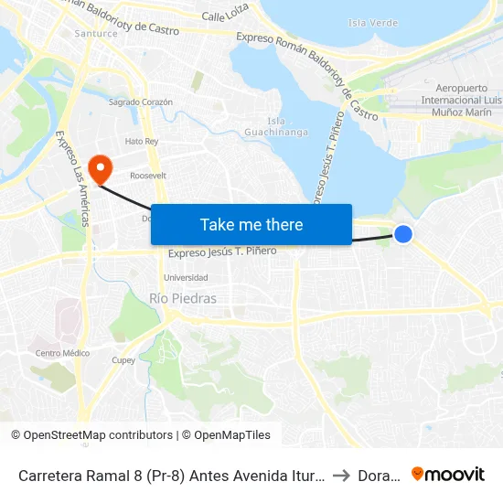 Carretera Ramal 8 (Pr-8) Antes Avenida Iturregui to Dorado map
