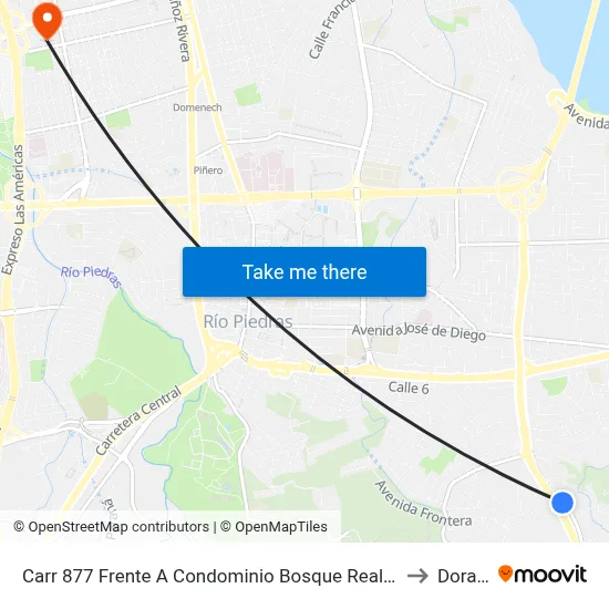 Carr 877 Frente A Condominio Bosque Real (Km 0.4) to Dorado map