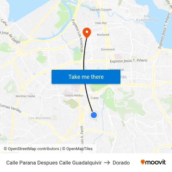 Calle Parana Despues Calle Guadalquivir to Dorado map