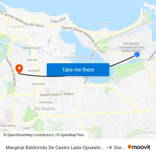 Marginal Baldorioty De Castro Lado Opuesto Al Dealer Mercedes to Dorado map