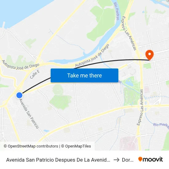 Avenida San Patricio Despues De La Avenida Roosevelt to Dorado map