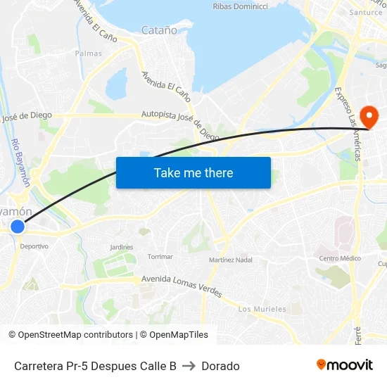 Carretera Pr-5 Despues Calle B to Dorado map