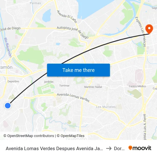 Avenida Lomas Verdes Despues Avenida Javier A. Mendez to Dorado map