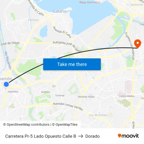 Carretera Pr-5 Lado Opuesto Calle B to Dorado map