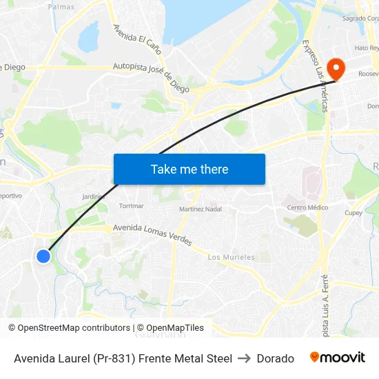 Avenida Laurel (Pr-831) Frente Metal Steel to Dorado map