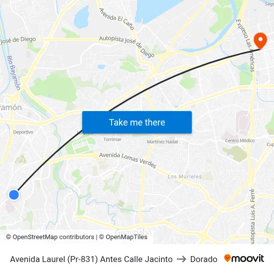 Avenida Laurel (Pr-831) Antes Calle Jacinto to Dorado map