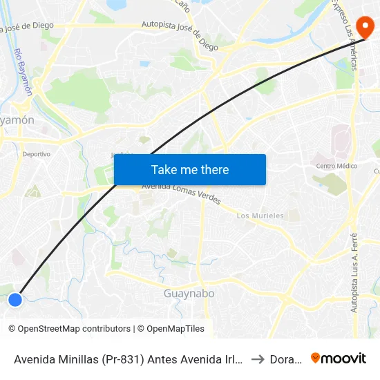Avenida Minillas (Pr-831) Antes Avenida Irlanda to Dorado map