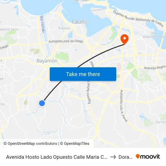 Avenida Hosto Lado Opuesto Calle Maria Canales to Dorado map