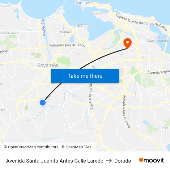 Avenida Santa Juanita Antes Calle Laredo to Dorado map