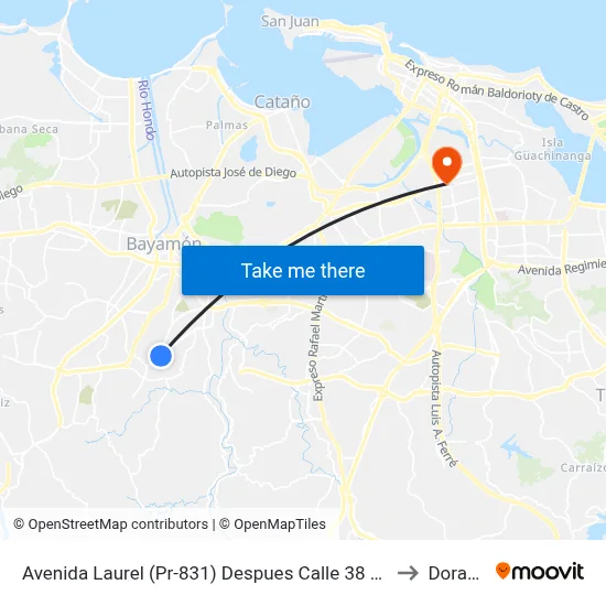 Avenida Laurel (Pr-831) Despues Calle 38 Sur to Dorado map