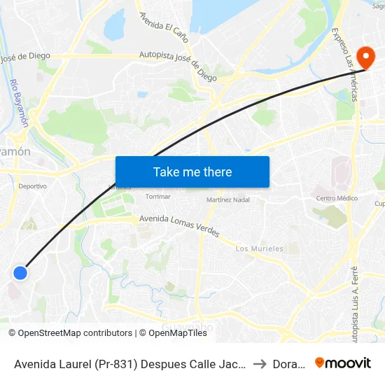Avenida Laurel (Pr-831) Despues Calle Jacinto to Dorado map