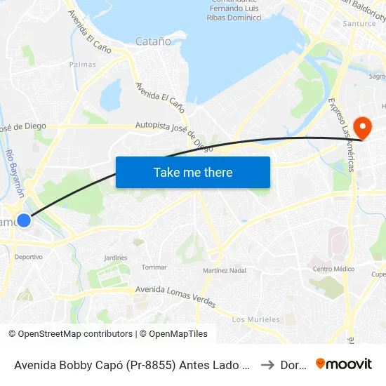 Avenida Bobby Capó (Pr-8855) Antes Lado Opuesto Calle 7 to Dorado map