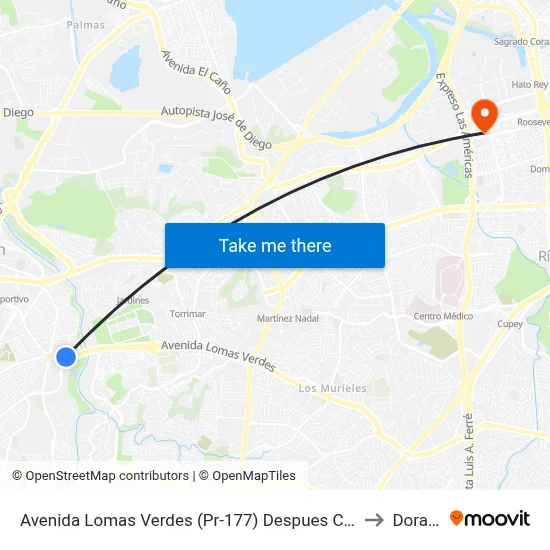 Avenida Lomas Verdes (Pr-177) Despues Calle 24 to Dorado map