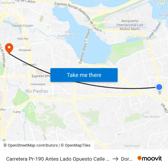 Carretera Pr-190 Antes Lado Opuesto Calle San Carlos to Dorado map