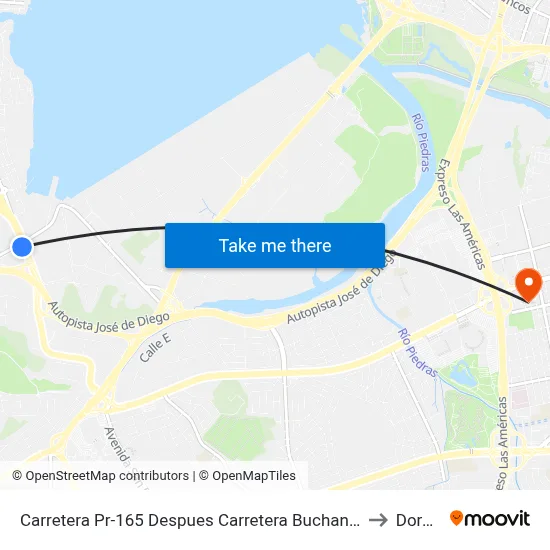 Carretera Pr-165 Despues Carretera Buchanan (Pr-28) to Dorado map