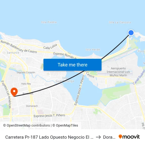 Carretera Pr-187 Lado Opuesto Negocio El Farol to Dorado map