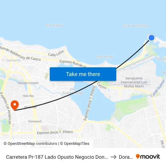 Carretera Pr-187 Lado Opusto Negocio Donde Olga to Dorado map