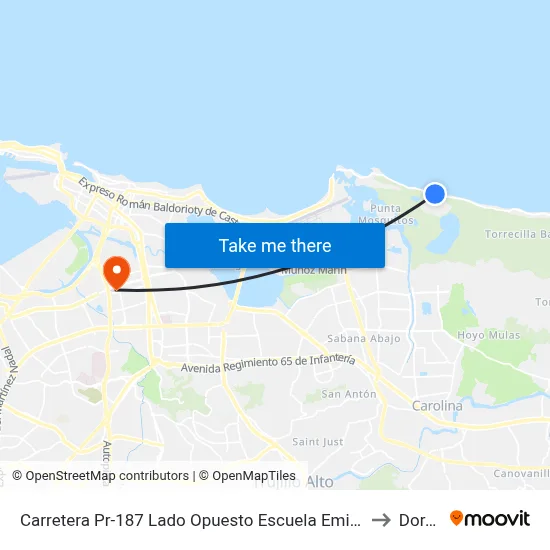 Carretera Pr-187 Lado Opuesto Escuela Emiliano Figueroa to Dorado map