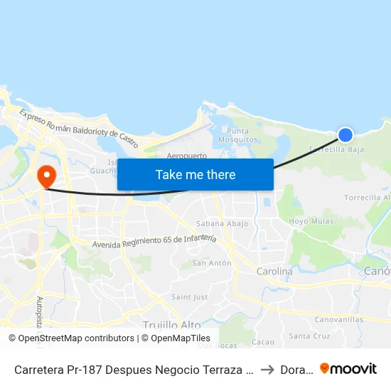 Carretera Pr-187 Despues Negocio Terraza Domitila to Dorado map