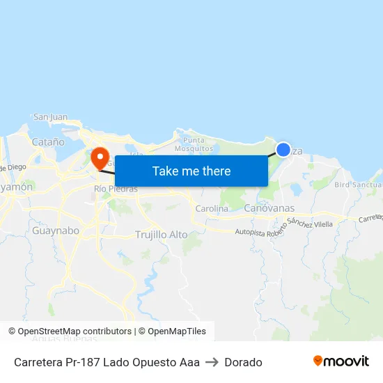 Carretera Pr-187 Lado Opuesto Aaa to Dorado map