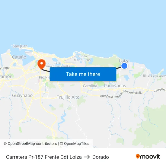 Carretera Pr-187 Frente Cdt Loiza to Dorado map