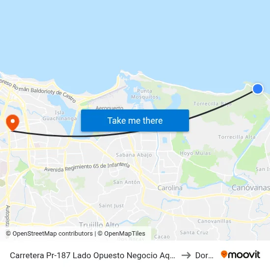 Carretera Pr-187 Lado Opuesto Negocio Aqui Me Quedo to Dorado map