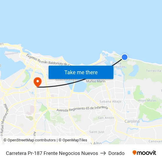 Carretera Pr-187 Frente Negocios Nuevos to Dorado map