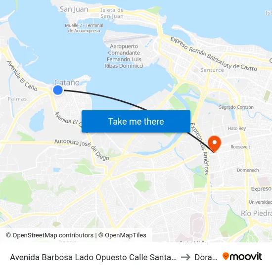 Avenida Barbosa Lado Opuesto Calle Santa Teresa to Dorado map