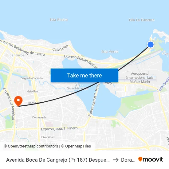 Avenida Boca De Cangrejo (Pr-187) Despues Cesco to Dorado map