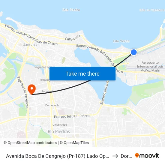 Avenida Boca De Cangrejo (Pr-187)  Lado Opuesto Hotel Marriot to Dorado map