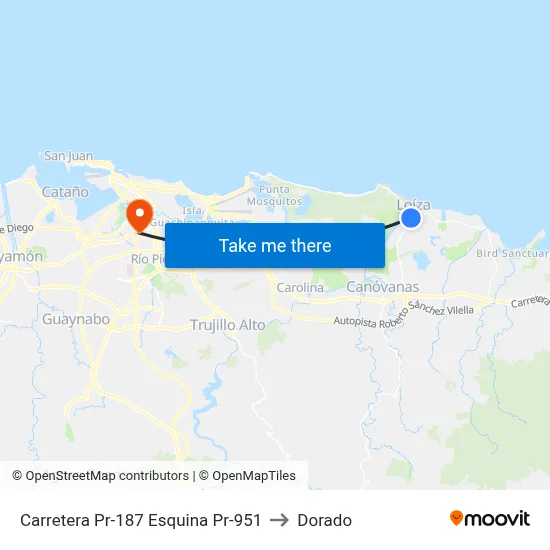 Carretera Pr-187 Esquina Pr-951 to Dorado map