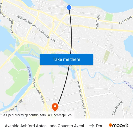 Avenida Ashford Antes Lado Opuesto Avenida De Diego to Dorado map