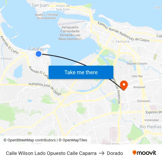 Calle Wilson Lado Opuesto Calle Caparra to Dorado map