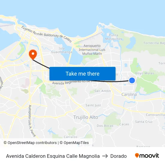 Avenida Calderon Esquina Calle Magnolia to Dorado map