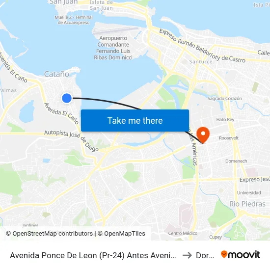 Avenida Ponce De Leon (Pr-24) Antes Avenida Las Palmas to Dorado map
