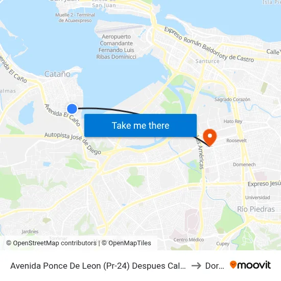 Avenida Ponce De Leon (Pr-24) Despues Calle Ramos Antonini to Dorado map