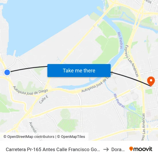 Carretera Pr-165 Antes Calle Francisco Goya to Dorado map