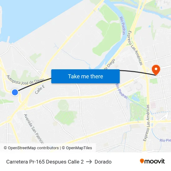 Carretera Pr-165 Despues Calle 2 to Dorado map